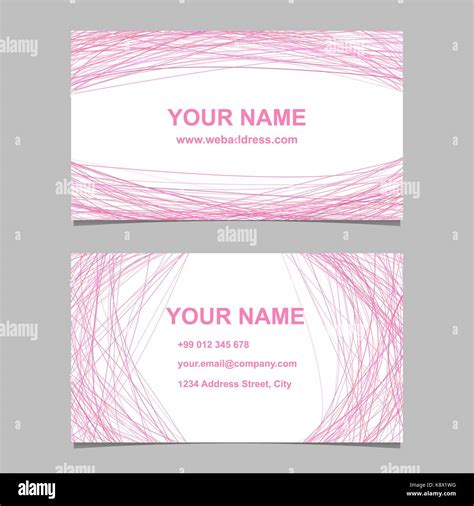 Abstract color business card template design set - vector design with ...