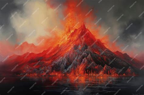 Premium AI Image | Concept art illustration of Mordor land Mount Doom volcano in Mordor Mordor ...