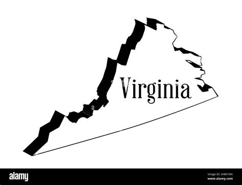Virginia state map Cut Out Stock Images & Pictures - Alamy