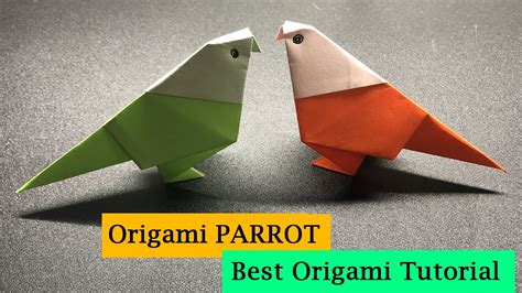 Origami: Parrot easy - BEST Origami easy tutorial - HOW TO MAKE A PAPER Parrot - YouTube