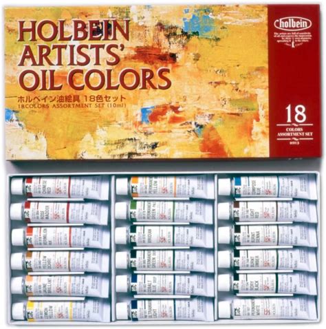 Holbein Oil Paint Set of 18 10ml Tubes 000913 – Allegro Japan