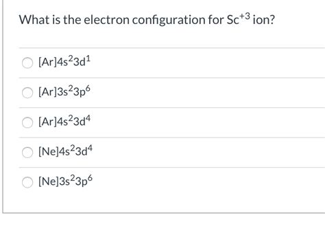 Full Electron Configuration Of Scandium