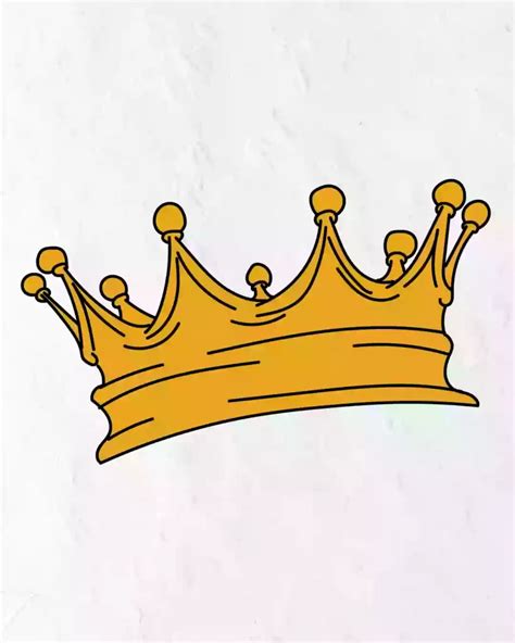 How To Draw Crown In Simple And Easy Steps Guide