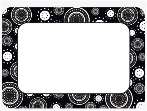 Tcr5169 Black/white Crazy Circles Name Tags/labels - Name Tag Design ...