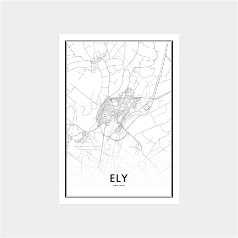 Ely England Map Print Ely Map Art Ely Map Poster City Map | Etsy