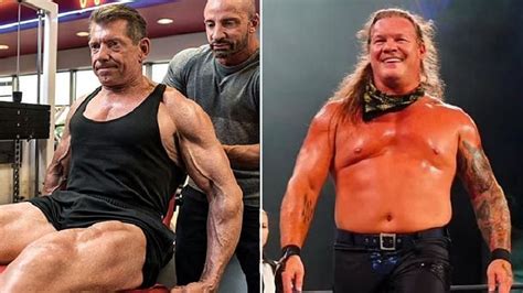 Chris Jericho reacts to Vince McMahon hitting the gym at 75