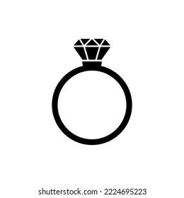 Diamond Ring Vector Black Color Isolated Stock Vector (Royalty Free) 2224695223 | Shutterstock