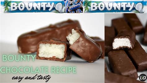 Bounty Chocolate Recipe | coconut chocolate bounty recipe| Homemade ...