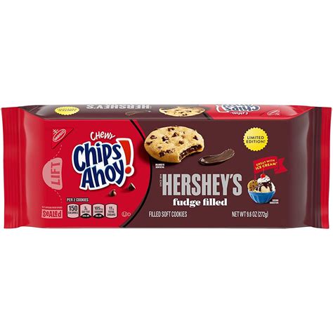 CHIPS AHOY! Chewy Hershey's Fudge Filled Soft Cookies, 9.6 oz Chocolate ...