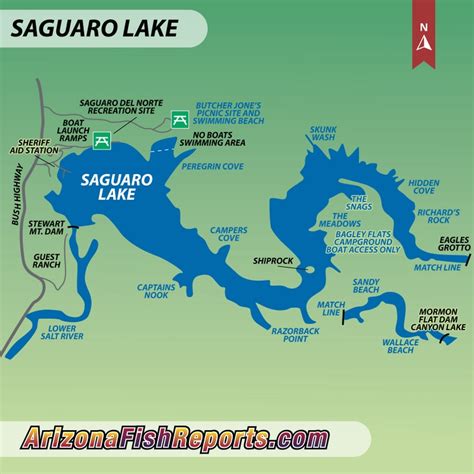 Saguaro Lake - Sunflower, AZ - Fish Reports & Map