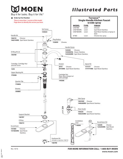 Moen CA87484SRS, CA87480SRS Operating instructions | Manualzz