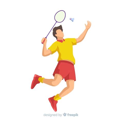 Free Vector | Badminton player