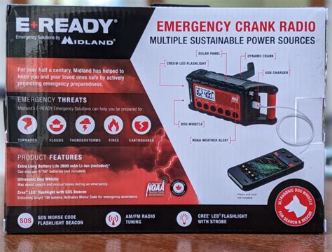 Midland ER310 emergency crank weather radio review - 4 ways to power it ...