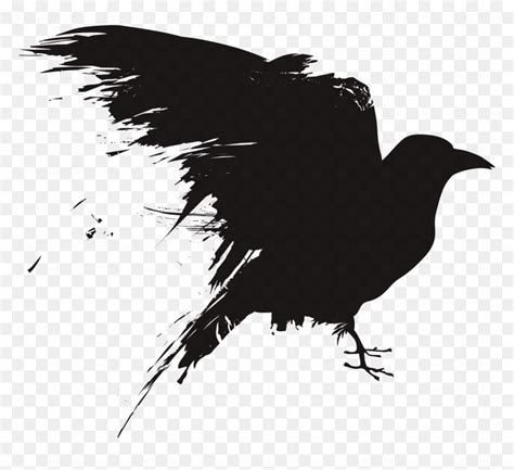 Common Raven Tattoo Artist Crow Bird - Royalty Free Crow Silhouette, HD ...