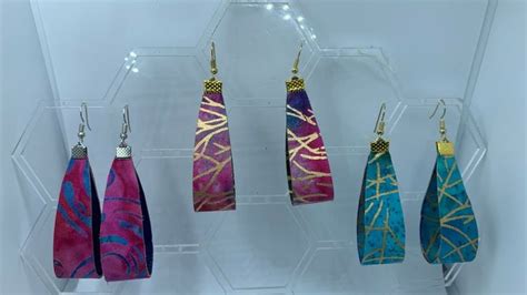 How to make Fabric Earrings | Diy earrings paper, Fabric earrings, Fabric jewelry