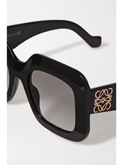 Black Oversized square-frame acetate sunglasses | Loewe | NET-A-PORTER