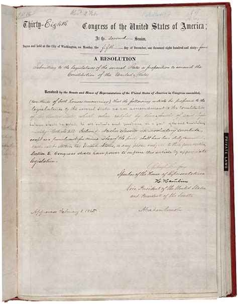 13th Amendment to the U.S. Constitution: Abolition of Slavery (1865 ...