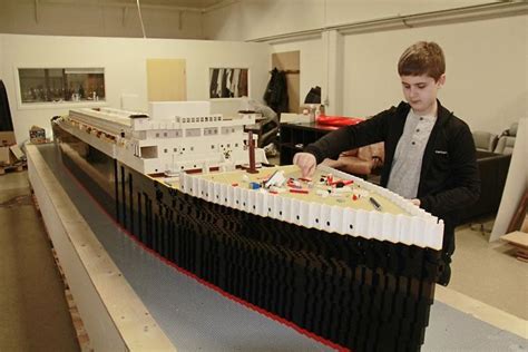 This Kid With Autism Built The Largest LEGO Titanic Replica - Neatorama