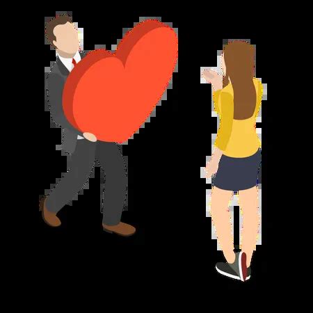 Best Boy is proposing girl Illustration download in PNG & Vector format