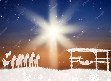 Premium AI Image | A nativity scene with three wise men and a nativity ...