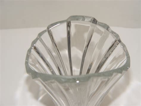 Beautiful Mikasa Lead Crystal 10 inch Vase Flores Pattern - Vases