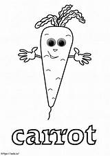 Carrot Smiling coloring Page sketch template