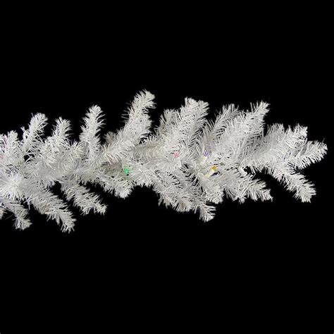 Northlight Indoor Pre-lit 9-ft L Snow White Garland with Multicolor LED Lights at Lowes.com