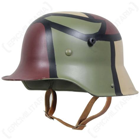 WW1 German M16 Helmet - 3 Colour Camo - Epic Militaria