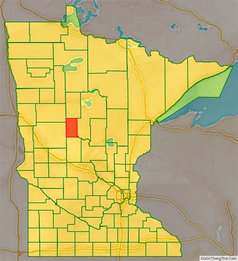 Map of Wadena County, Minnesota - Địa Ốc Thông Thái