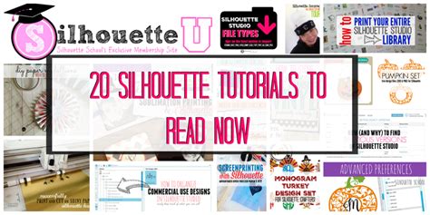 20 Silhouette (CAMEO) Tutorials You Need to Read...ASAP - Silhouette School