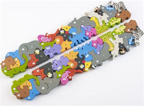 Animal Alphabet Parade Chunky Wooden Puzzle | Animal parade, Wooden alphabet puzzle, Kids ...