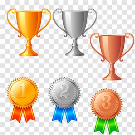 Trophy Award Clip Art - Orange - Trophies Medals Transparent PNG