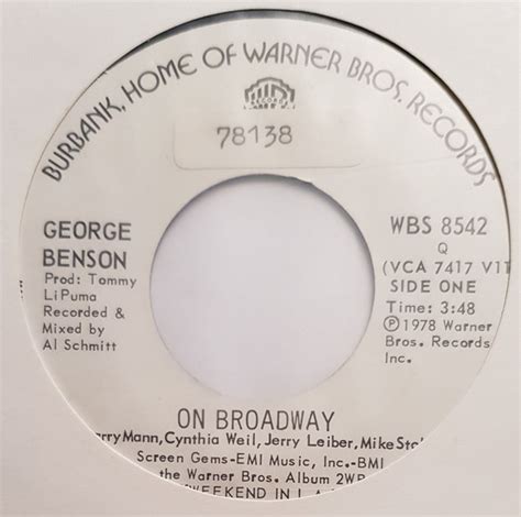 George Benson - On Broadway (1978, Vinyl) | Discogs