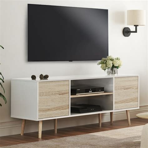 Wampat Mid Century Wood TV Stand for 60 '' Flat Screen , Modern TV ...