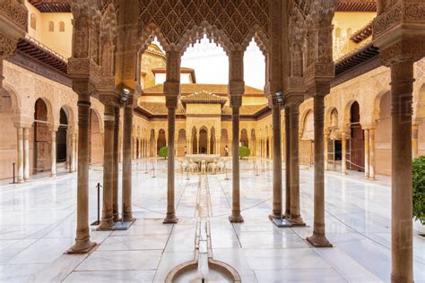 Court of the Lions, Alhambra, UNESCO World Heritage Site, Granada, Andalucia, Spain, Europe ...