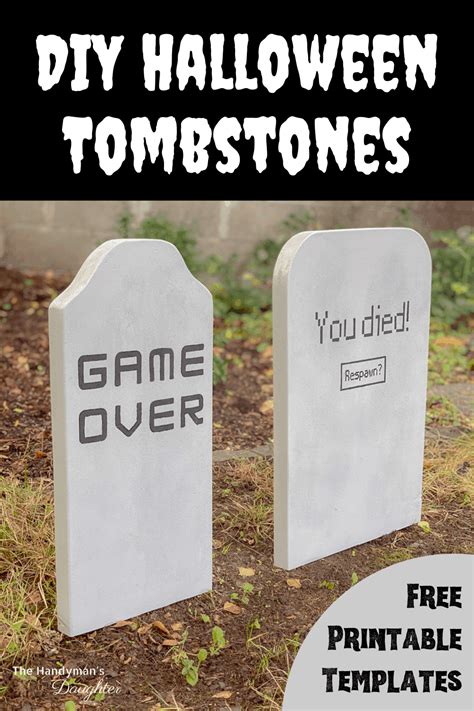 Super Easy DIY Halloween Tombstones | Halloween tombstones diy, Halloween tombstones, Halloween diy