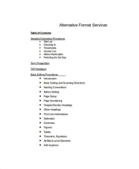 Microsoft Word Report Template With Table Of Contents | PDF Template