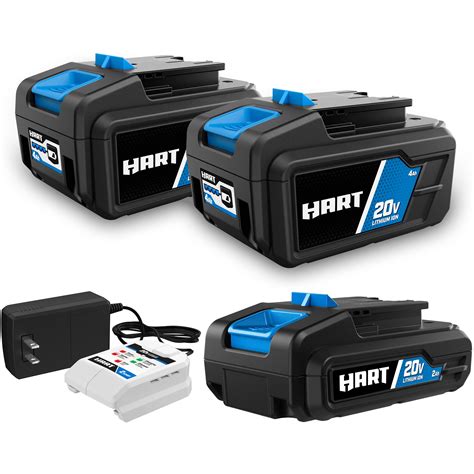 HART 2-Pack 20-Volt 4ah Batteries and 2ah Battery - Walmart.com