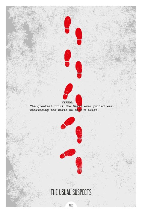 THE USUAL SUSPECTS 12x18 Minimal Movie Poster Print of Quote from the film. | Movie posters ...