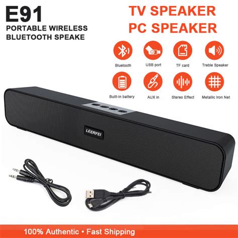 E91 Bluetooth Speaker For TV Super Bass Computer Speaker Chargeable ...