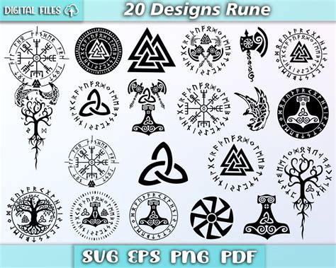 Viking Symbols/ Circle Rune/ Valknut Svg/ Scandinavian Rune/ Nordic Svg/ Rune Compass/ Celtic ...
