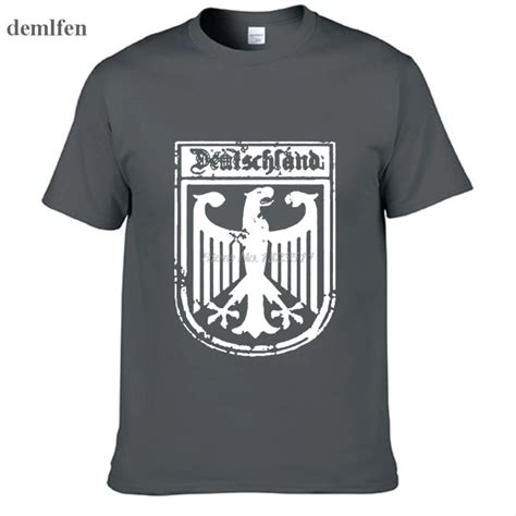 Deutschland German Flag Crest Germany Eagle T Shirt Men's New Fashion B ...