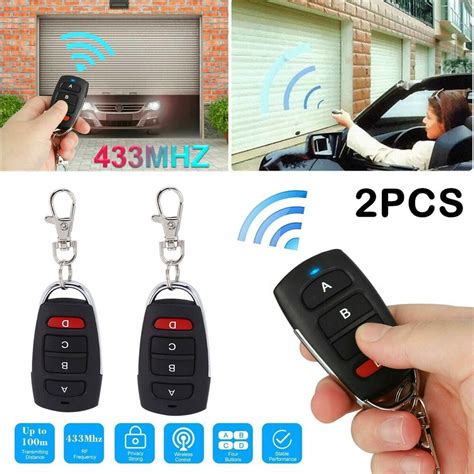 2PCS Universal Garage Door opener Remote Multicode Gate Remote 433mhz ...