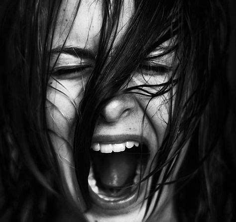 black and white, fear, kid, scream, stress | Photography, Face, Woman face