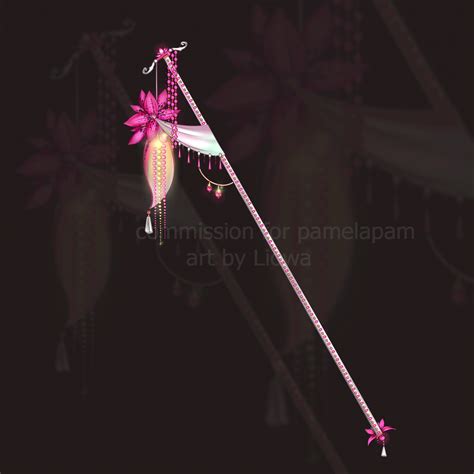 lamp staff weapon commission for pamelapam by Liowa.deviantart.com on @DeviantArt Anime Weapons ...