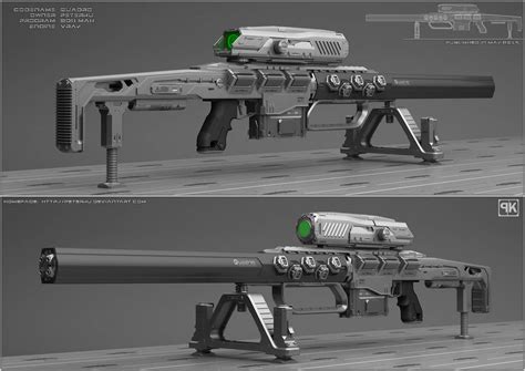 Quadro - Concept of sci fi sniper rifle. by peterku on DeviantArt