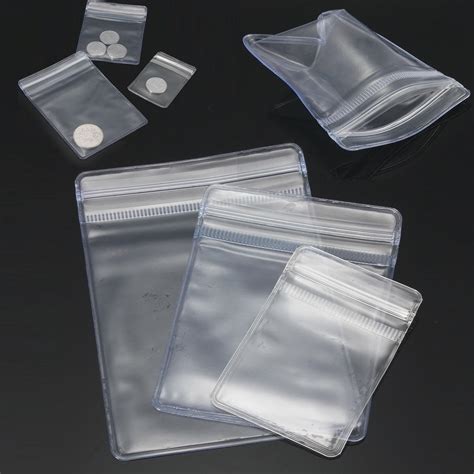 100PCS THICK Grip Seal Bag Self Waterproof Clear Polythene Poly Plastic ...