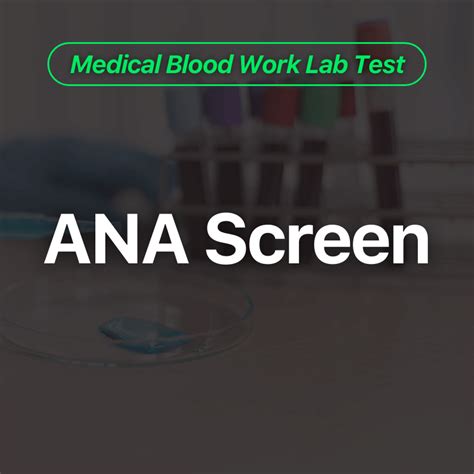 ANA Screen Blood Work Lab Test - Wittmer Rejuvenation Clinic