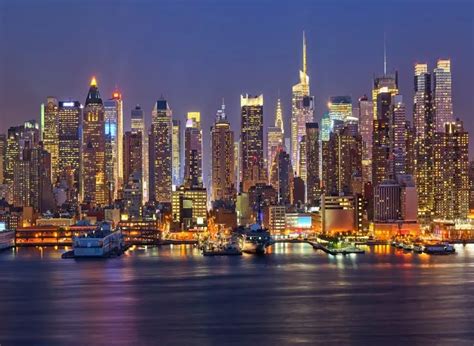 New York City Skyline Night photography studio background Vinyl cloth ...