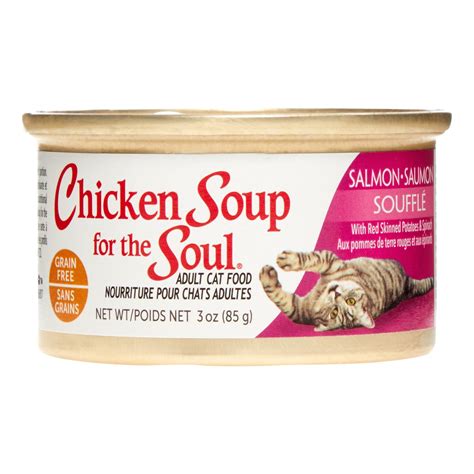 Chicken Soup For The Soul Grain-Free Salmon Souffle Wet Cat Food, 3 oz. Cans - Walmart.com